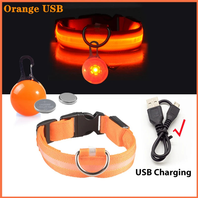Usb Charging Glowing Dog Collar