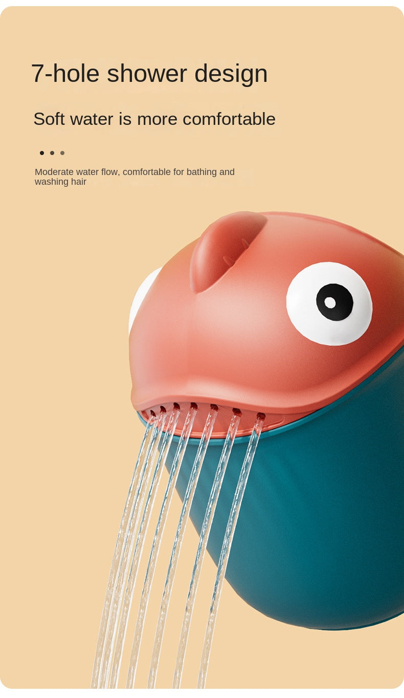 Baby Bath Shower Head Rinse Cup Cartoon Shark
