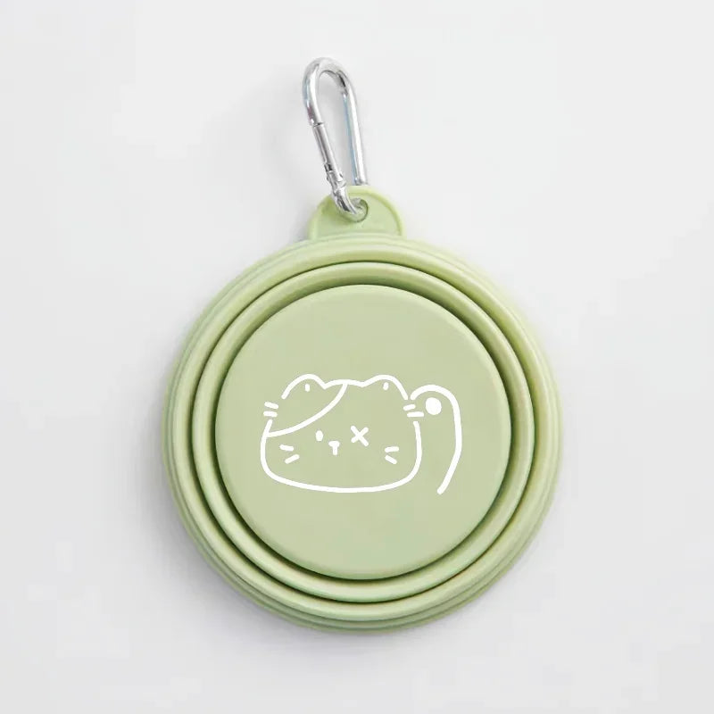 Dog Pet Folding Silicone Bowls