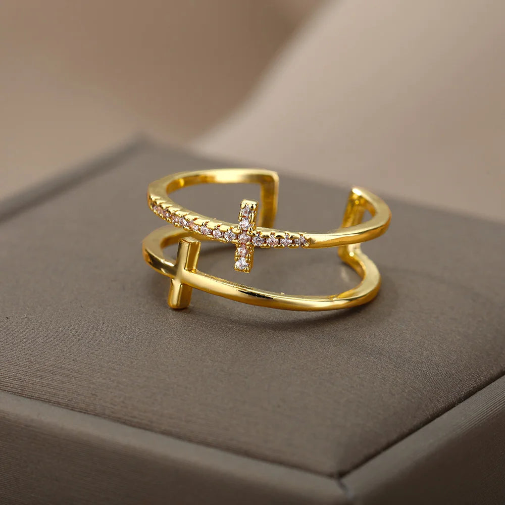 Gold Color Stainless Steel Rings