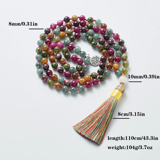 Colorful Tourmaline Beads Necklace
