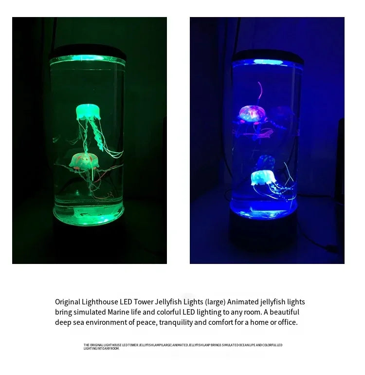 Lámpara LED de medusas de 7 colores