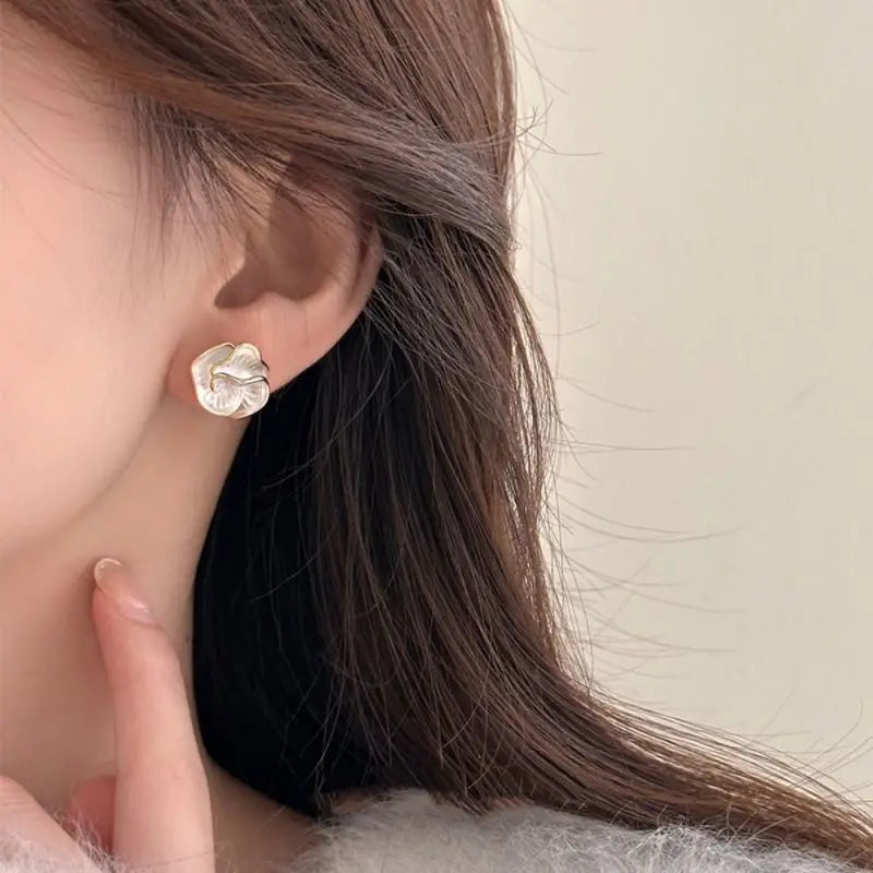 Delicate Camellia Stud Earring