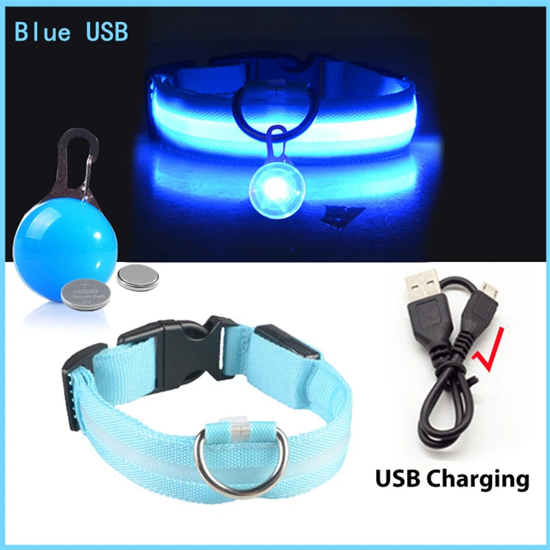 Usb Charging Glowing Dog Collar