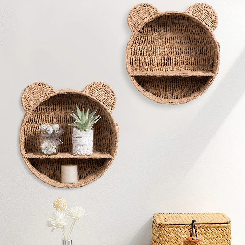 Imitation Rattan Food Grade Plastic Basket Storage