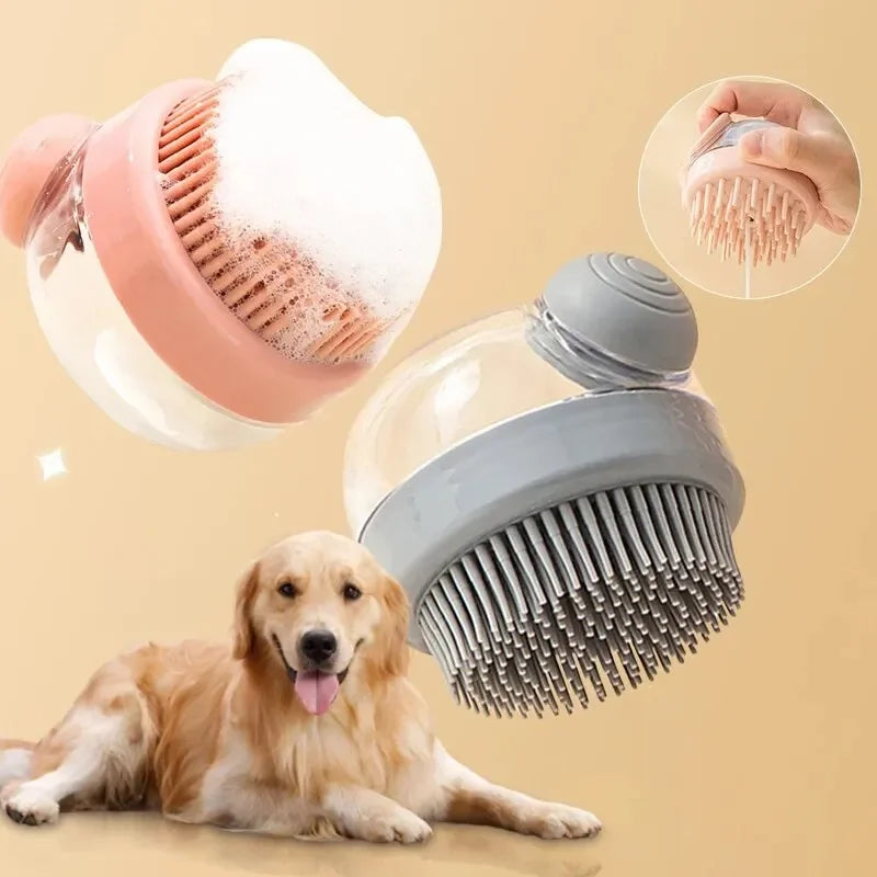 Dog Shower Brush with Shampoo Dispenser