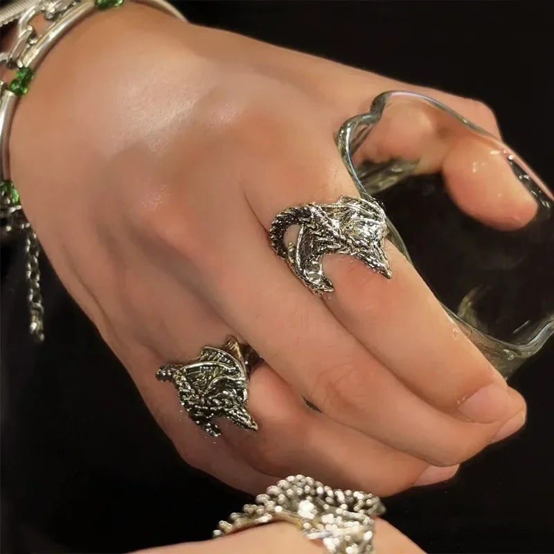 Dragon Rings Gothic Punk Style