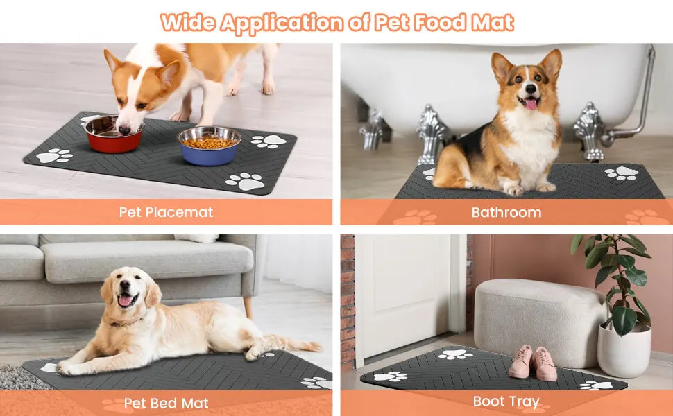 Pet Feeding Mat-Absorbent Pet Placemat
