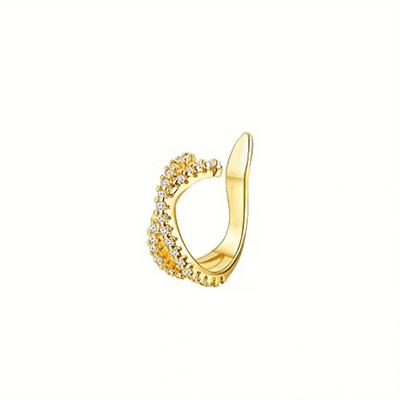 Cute Metal Leaf Earcuff Clip-On Earring