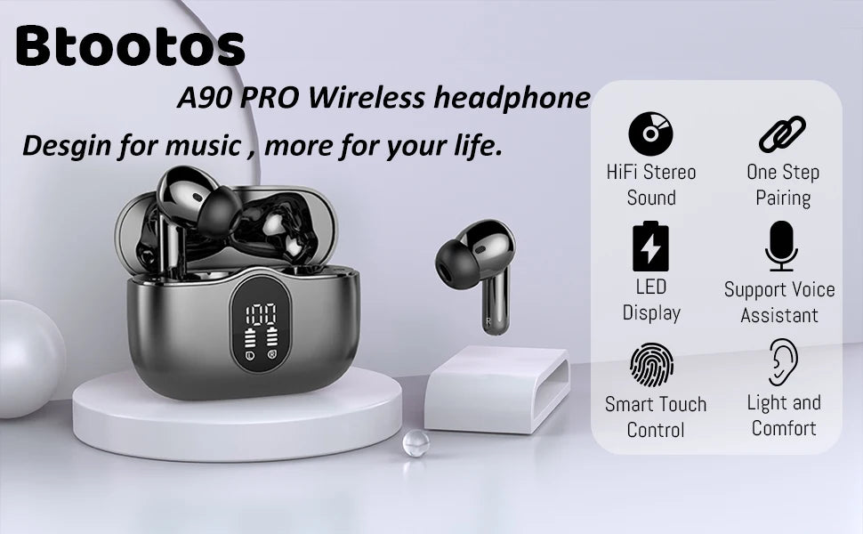 Auriculares inalámbricos Btootos A90 PRO