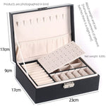 Load image into Gallery viewer, Double Layer Large Capacity Leather Jewelry Box - BestShop
