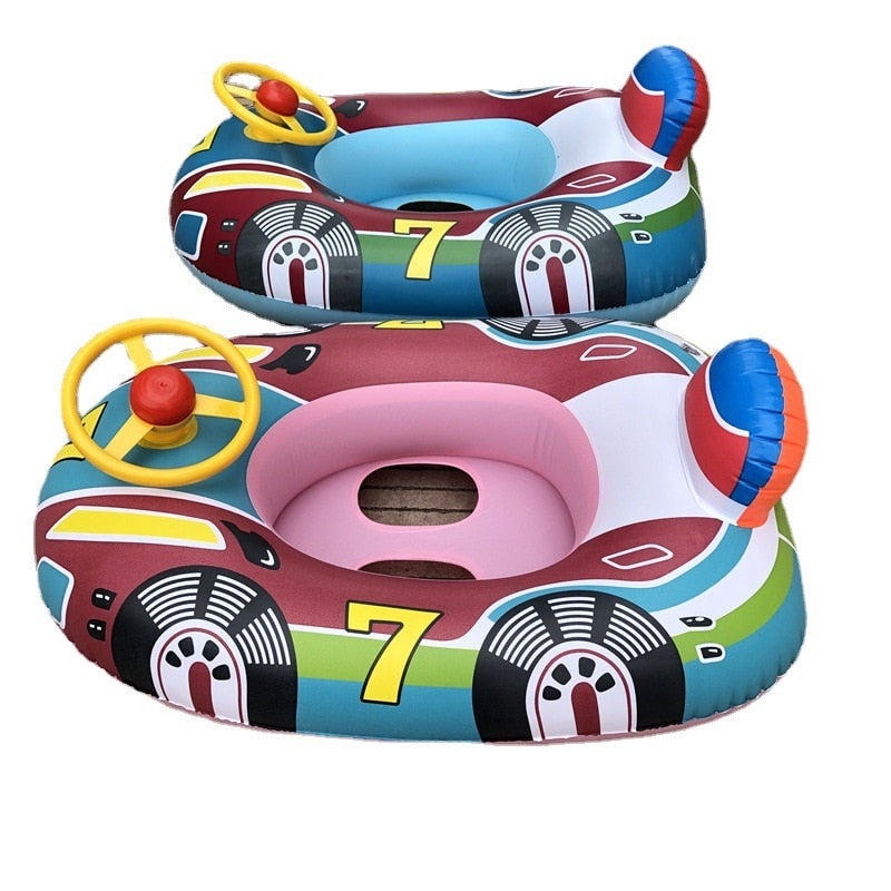 Inflatable Baby Swimming Ring with Sun Shade - BestShop