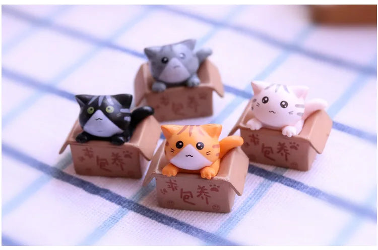 Mini chat kawaii décoratif, cadeau de jardin pour enfants