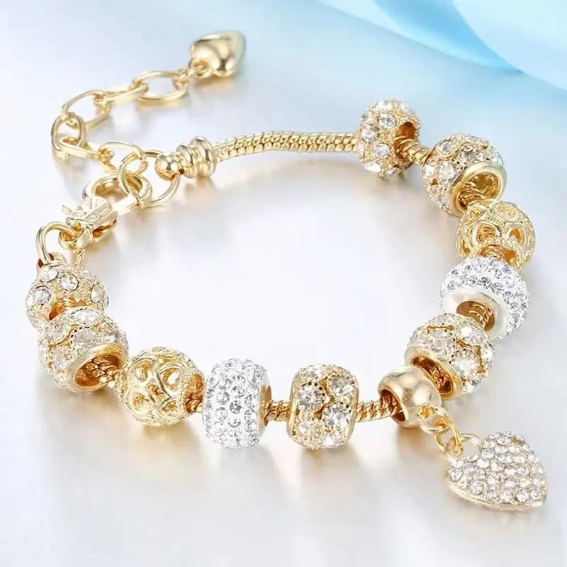 Multi-Element Beaded Love Pan Family Bracelet