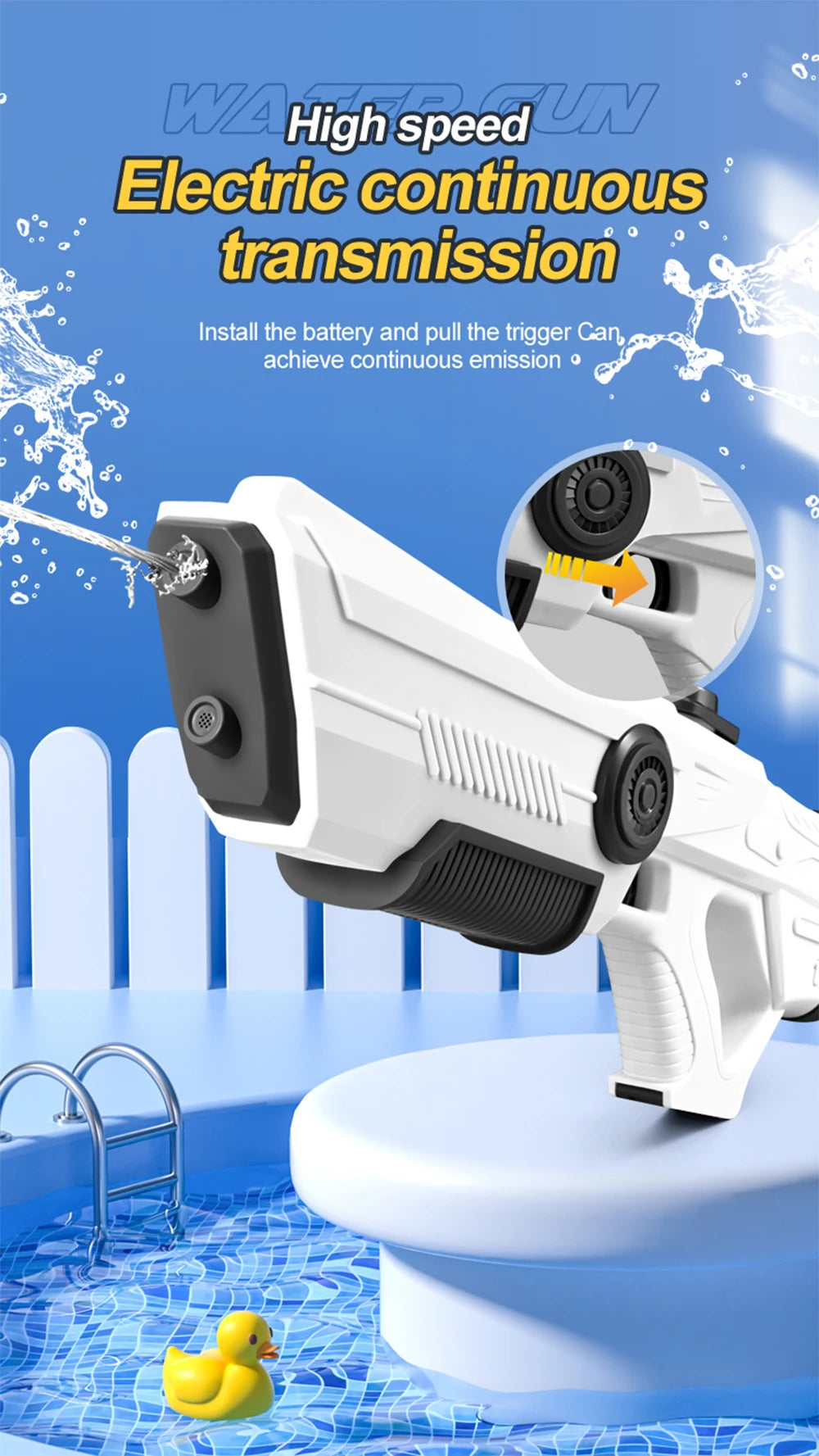 Pistola eléctrica automática de almacenamiento de agua