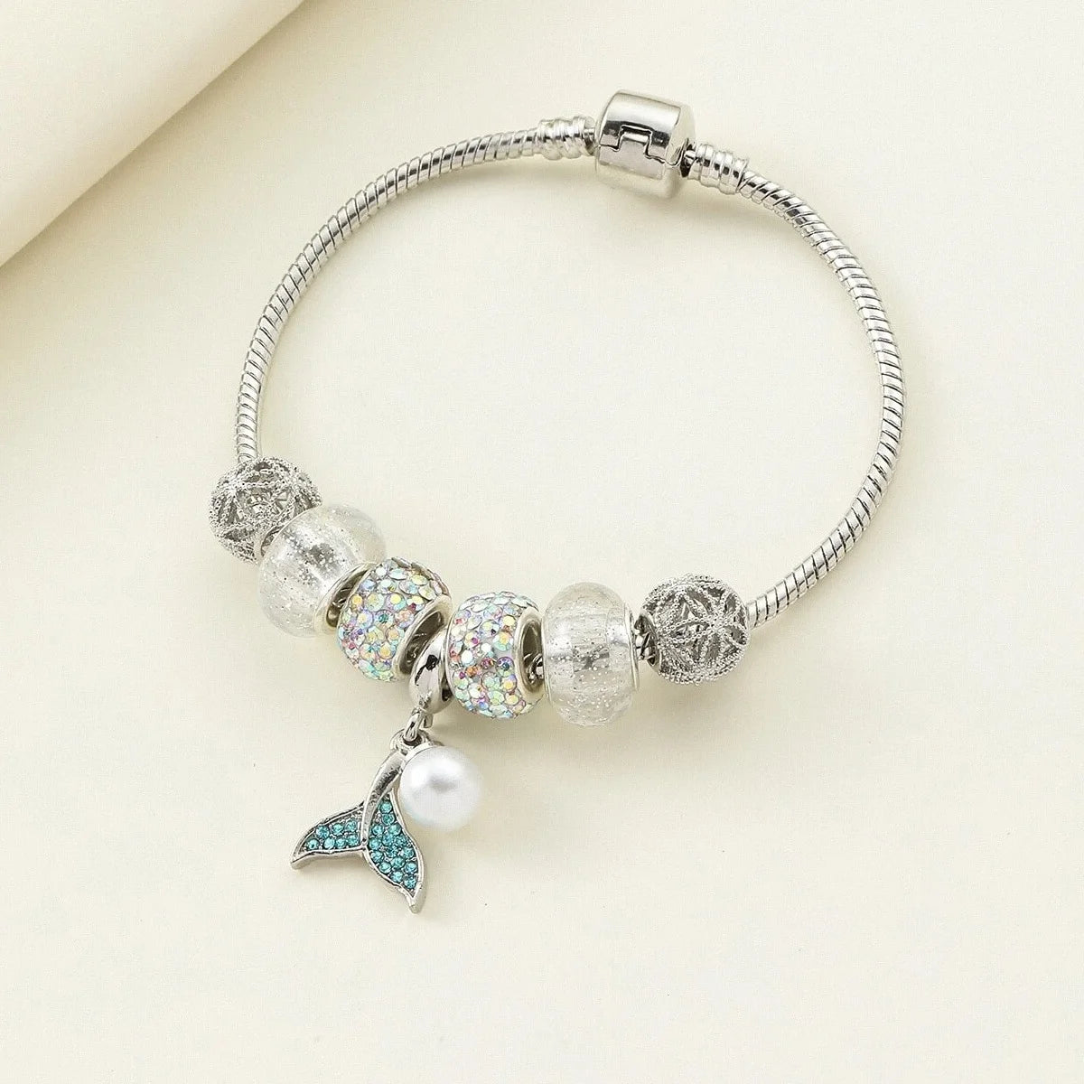 Multi-Element Beaded Love Pan Family Bracelet