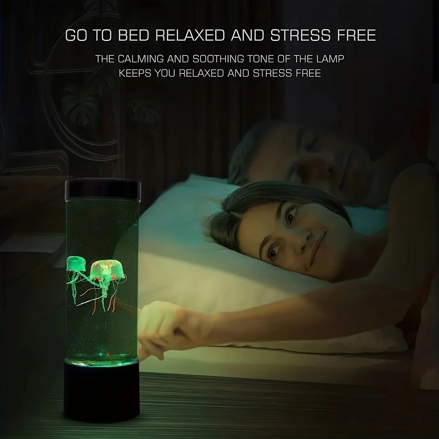 Lámpara LED de medusas de 7 colores