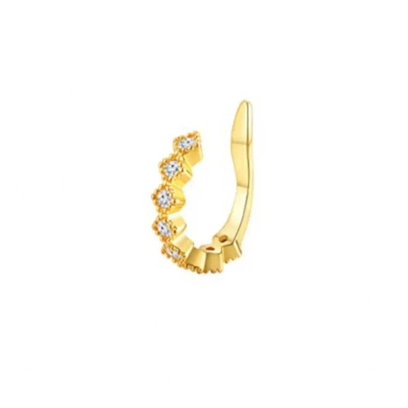 Cute Metal Leaf Earcuff Clip-On Earring