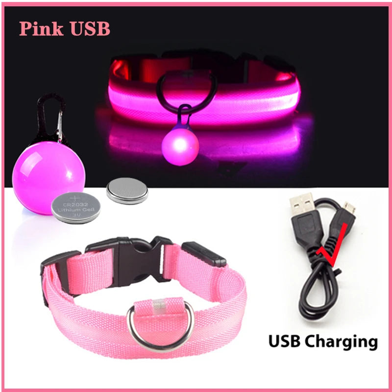 Usb Charging Glowing Dog Collar