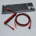 Load image into Gallery viewer, USB keyboard cable Coiled cable type C Mechanical keyboard wire - BestShop
