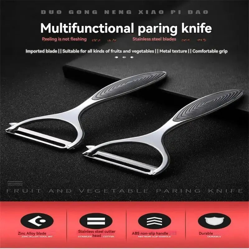 Serrated Blade/Flat Blade Knife Peeler