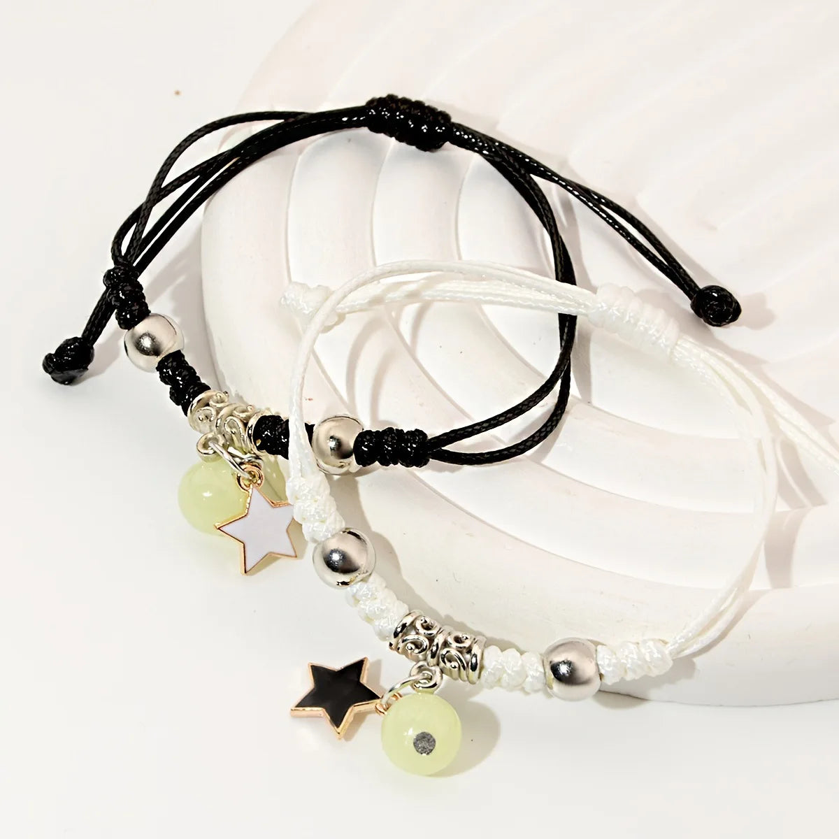 Fashion Luminous Beads Star Couple Bracelet