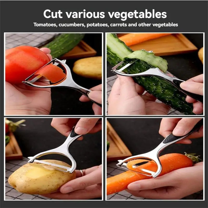 Serrated Blade/Flat Blade Knife Peeler