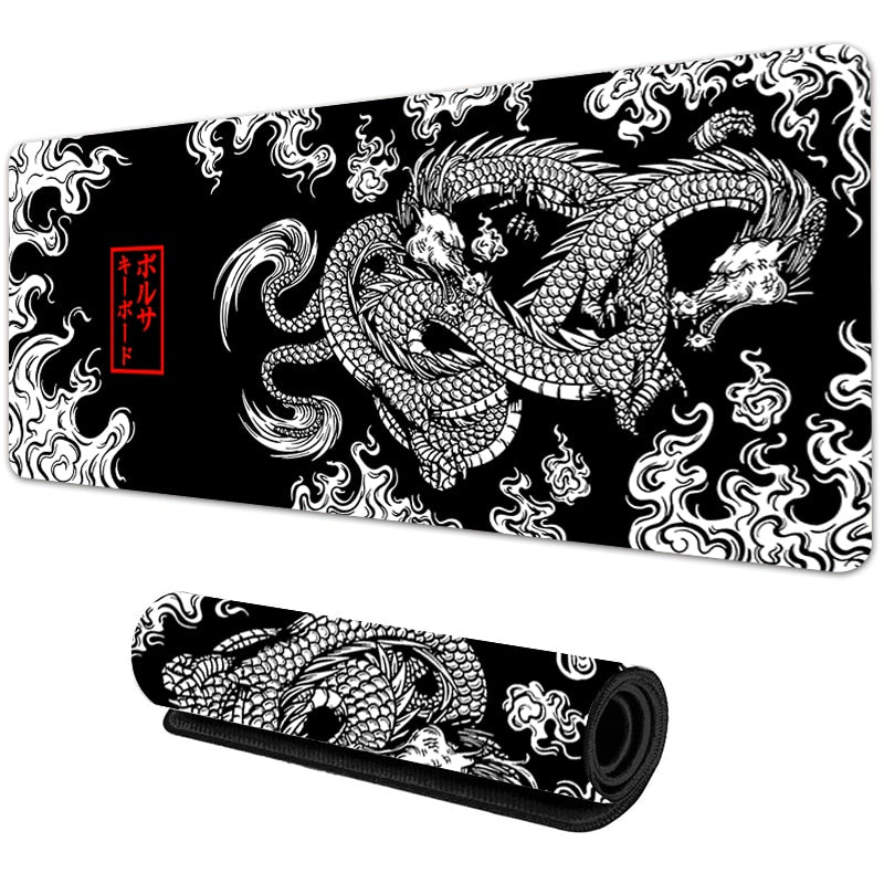 Large Game Mouse Pad Japanese Dragon Gaming Accessories - BestShop