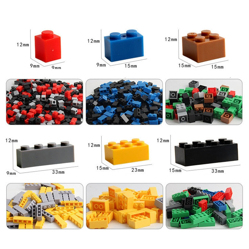 1000 Pieces DIY Creative Building Blocks Bulk Sets City Classic Bricks - BestShop