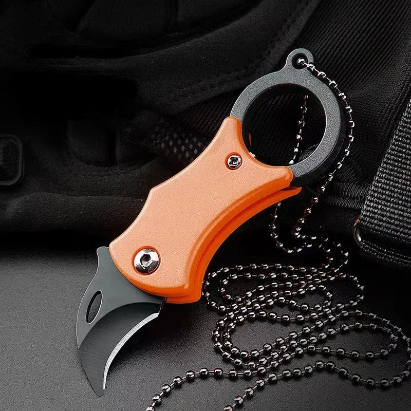 Couteau pliant d'extérieur, nouveau modèle 2024, EDC, clé, griffe de renard, coupe-boîte, collier, couteau de camping, couteau de poche portable d'autodéfense