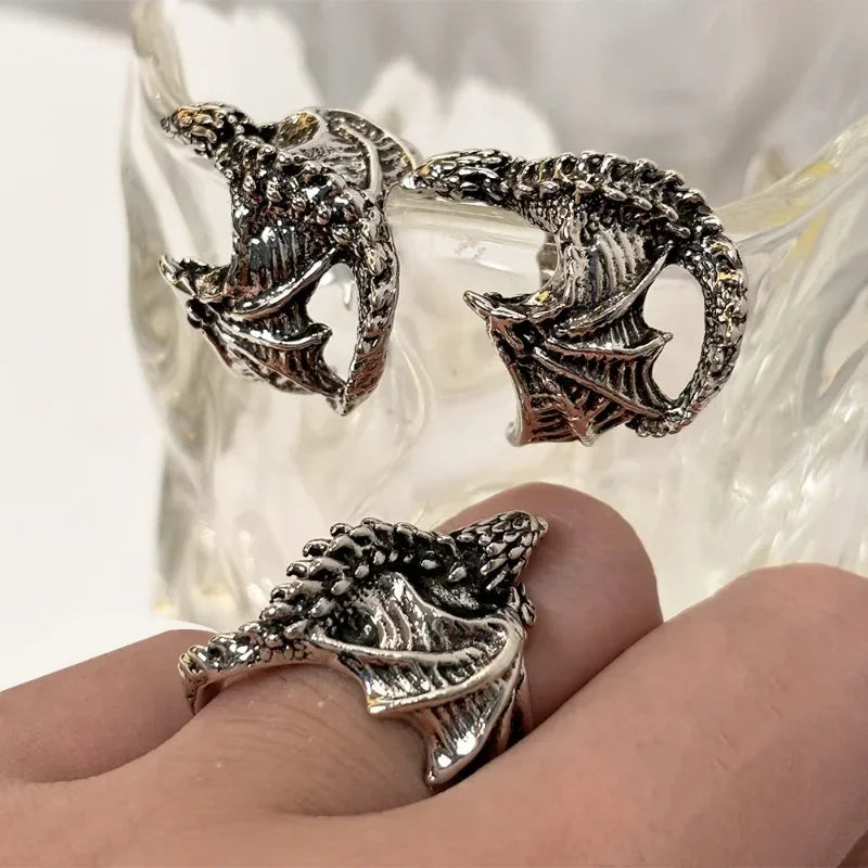 Dragon Rings Gothic Punk Style