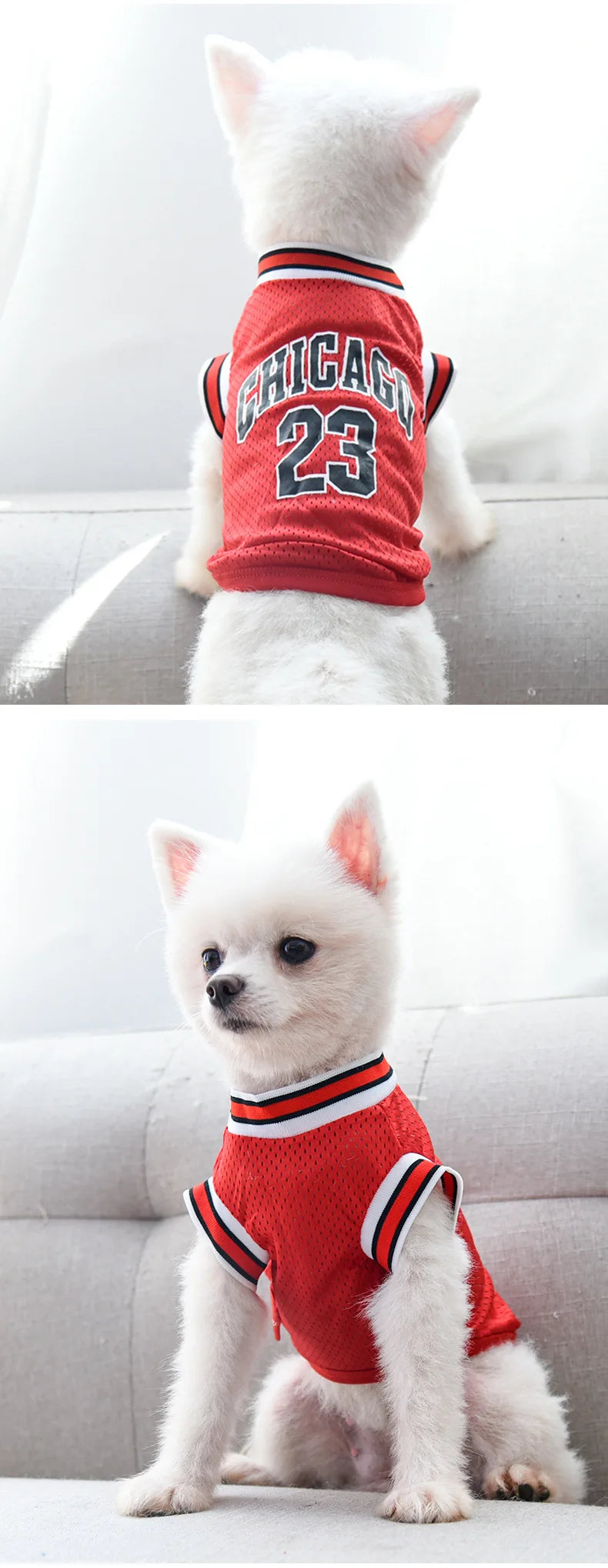 Mesh Breathable Basketball Dog Clothes