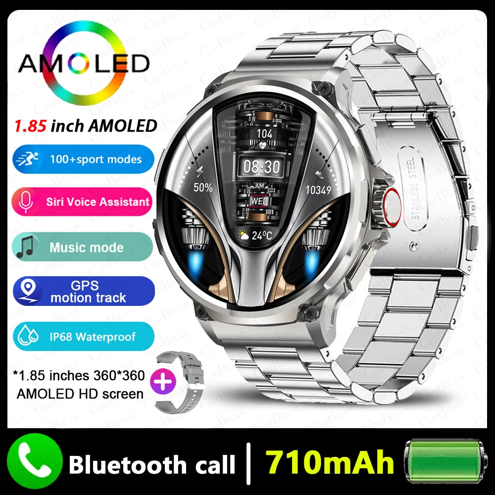 AMOLED Men GPS Track Smart Watch