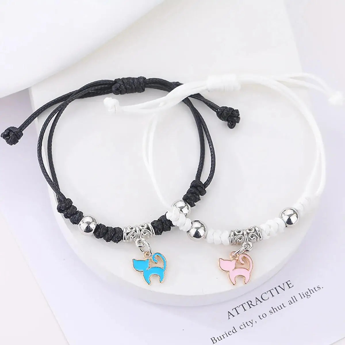 Fashion Luminous Beads Star Couple Bracelet