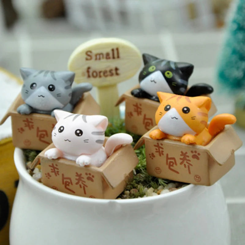 Mini chat kawaii décoratif, cadeau de jardin pour enfants