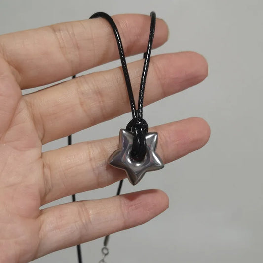 Gothic Hollow Star Pendant Necklace