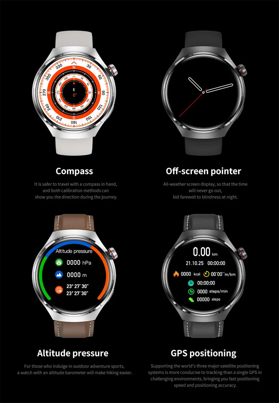 AMOLED NFC Watch GT4 Pro Smartwatch