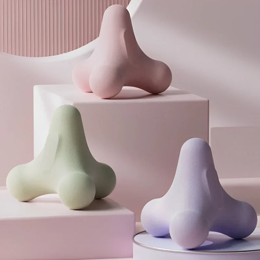 Masaje plantar con bola de fascia de cuatro esquinas