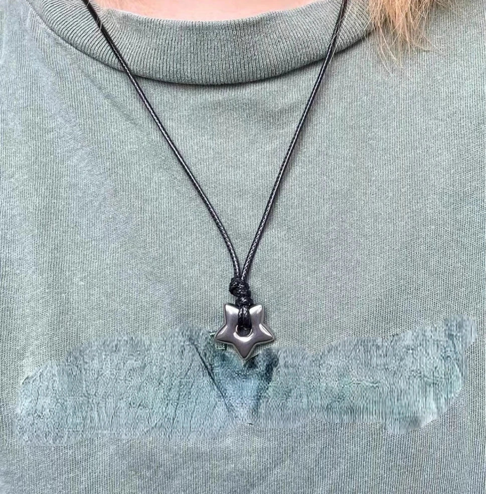 Gothic Hollow Star Pendant Necklace