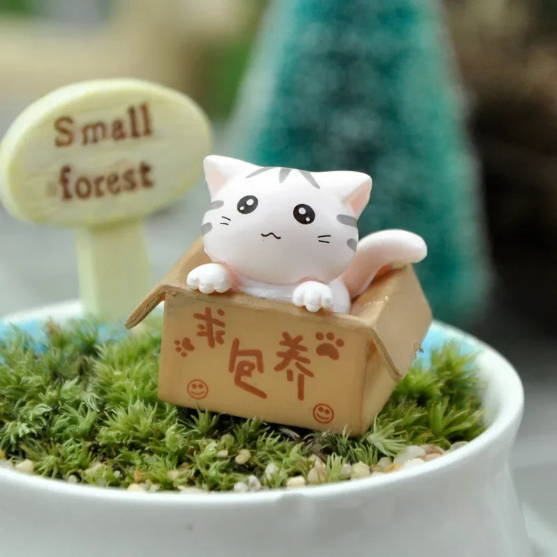 Mini chat kawaii décoratif, cadeau de jardin pour enfants