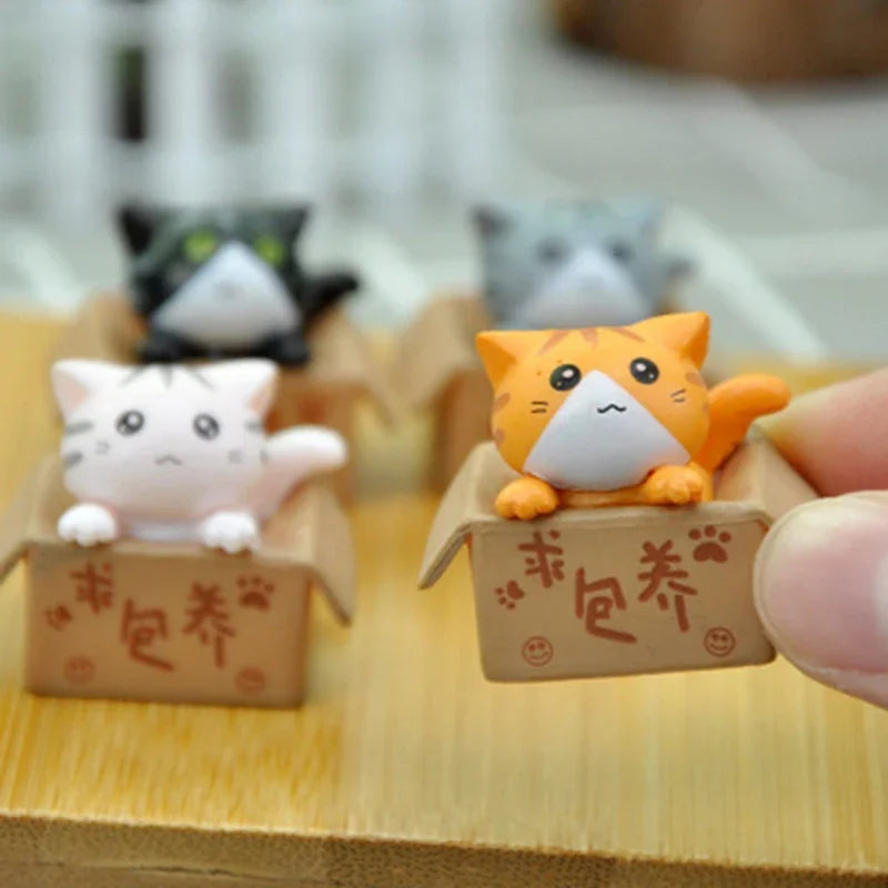 Mini chat kawaii décoratif, cadeau de jardin pour enfants