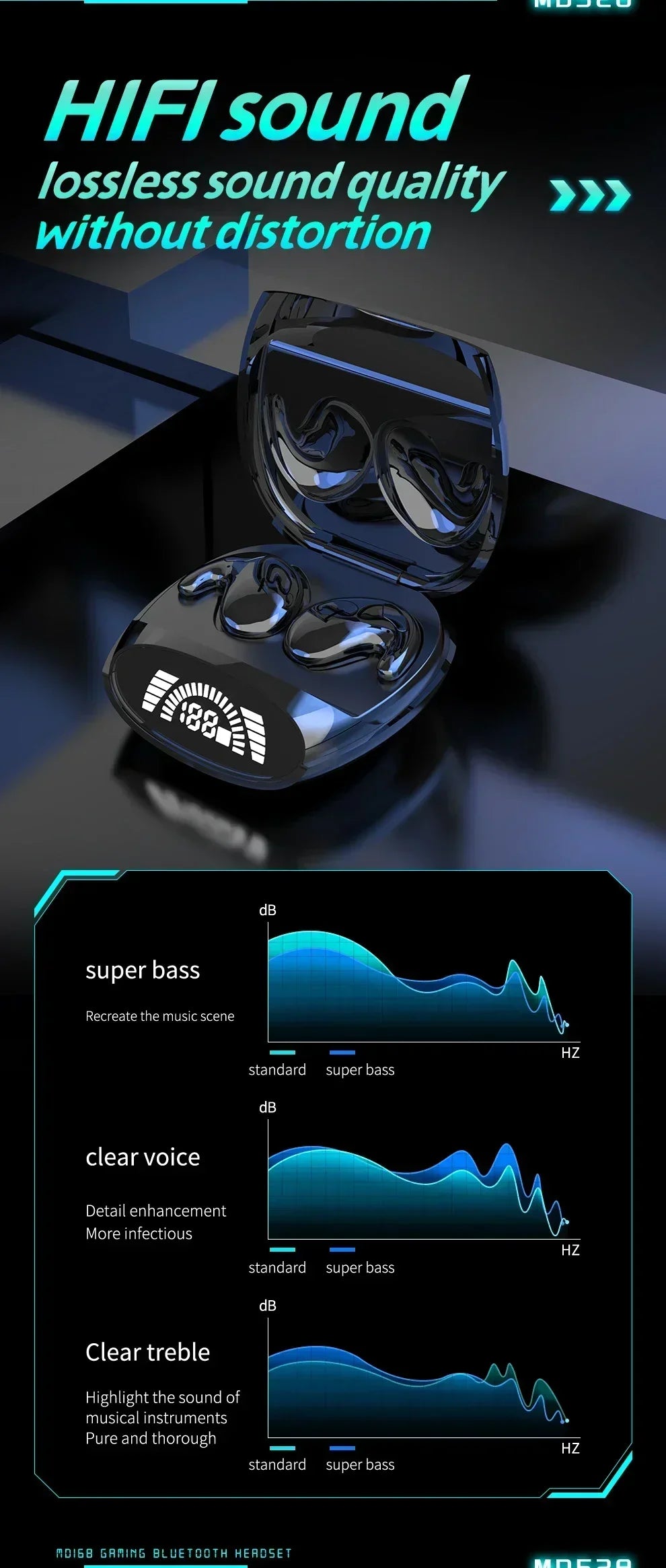 MD528 Wireless Sports Bluetooth earphones