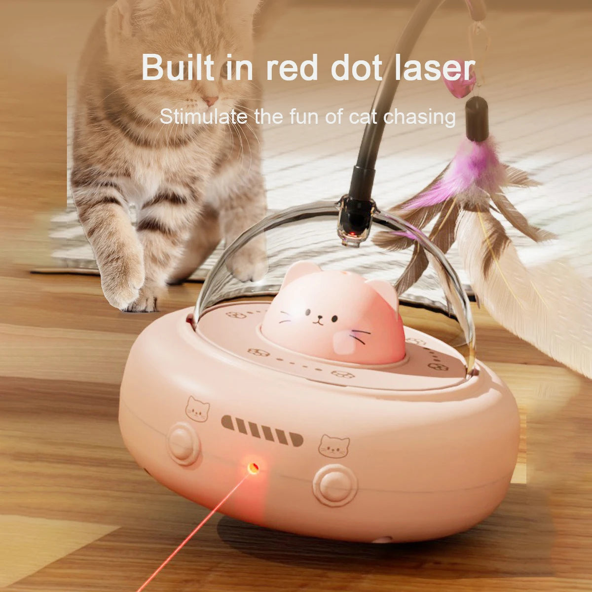 Intelligent Cat Toy with Red Dot Laser