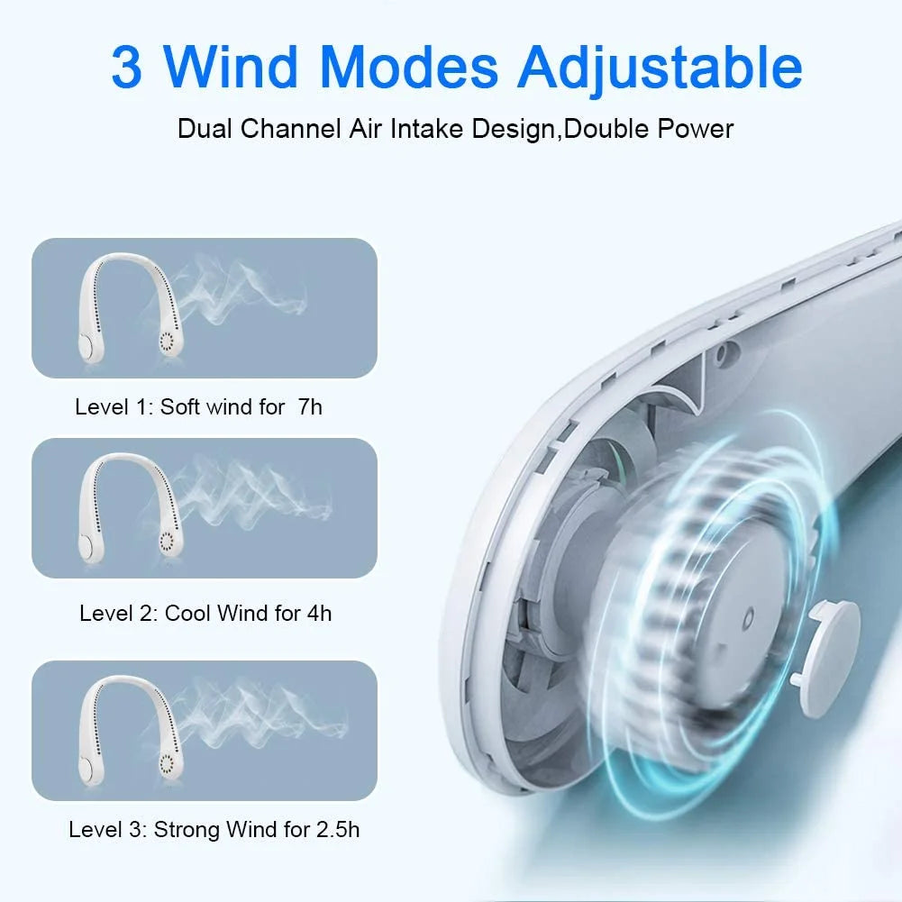 Neck Fan Portable Bladeless Hanging