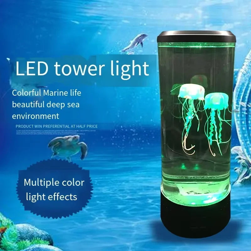 Lámpara LED de medusas de 7 colores