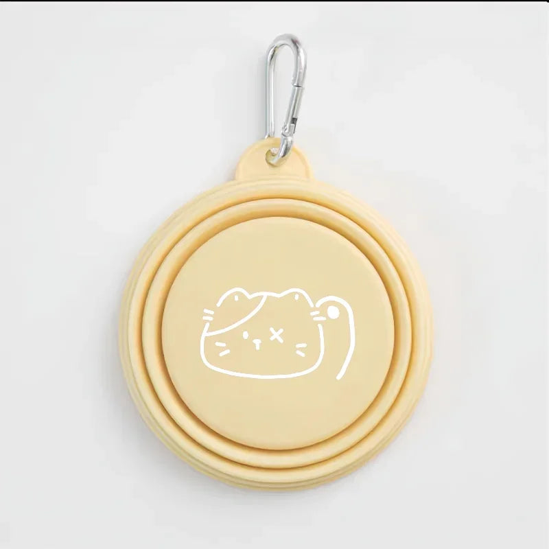 Dog Pet Folding Silicone Bowls