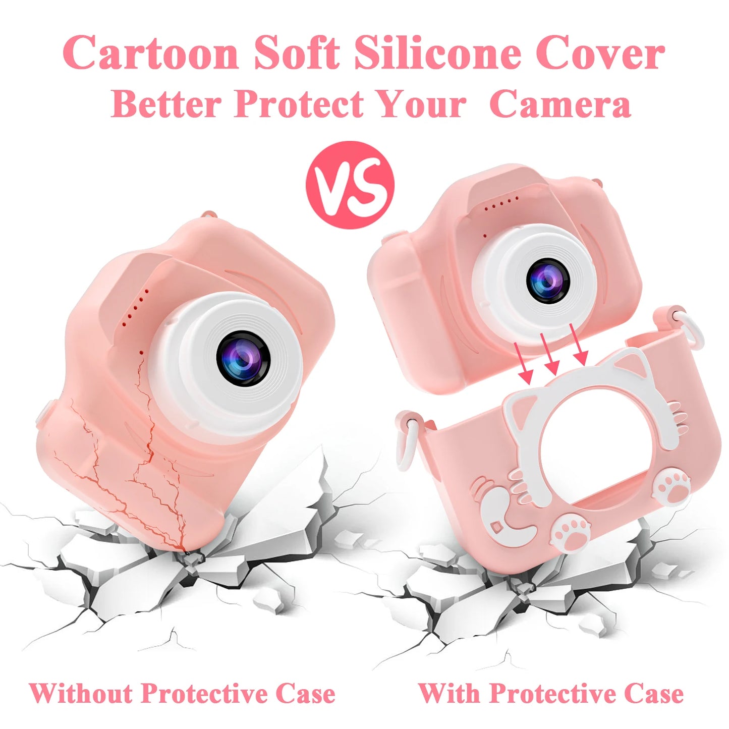 Cute Cat Children Cameras With 32G Card