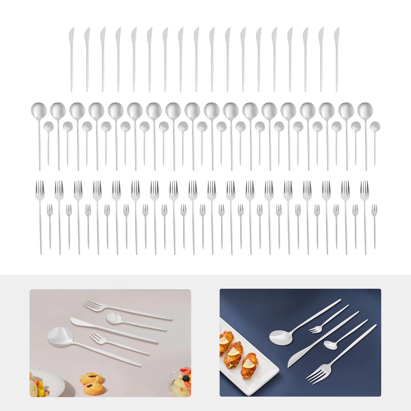 Flatware Set Stainless Steel Silverware Cutlery