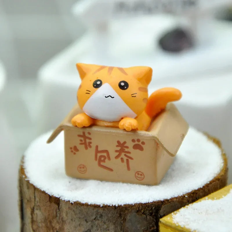 Mini chat kawaii décoratif, cadeau de jardin pour enfants