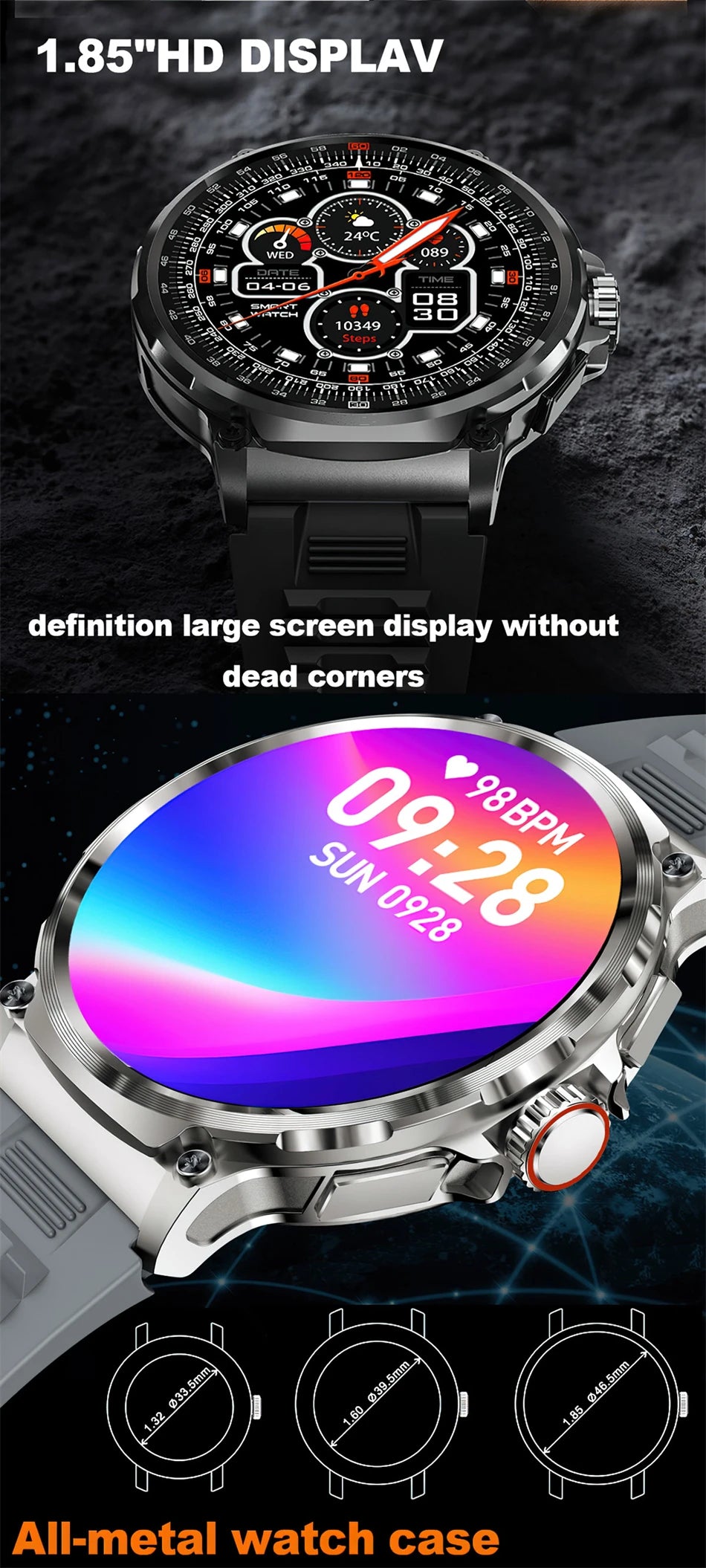 AMOLED Men GPS Track Smart Watch